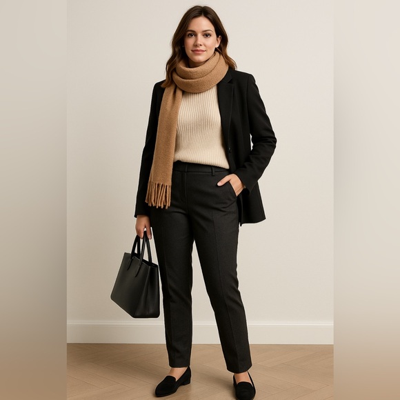 Reitmans Slim Leg Stretch Trousers – Size 18 – Charcoal grey green - Picture 2 of 5